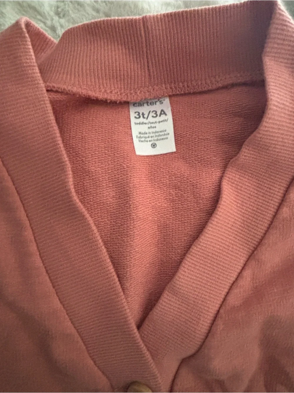 Carter's Pink Heart Pocket Cardigan Sweater